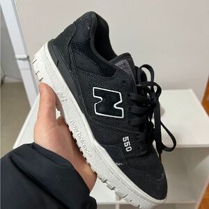 New Balance 550 Black & White Low-Top Sneaker